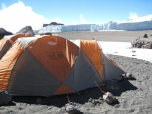 image of the campsite at Crater Camp on Mount Kilimanjaro