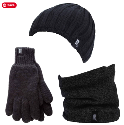 Hat, gloves, and neck gaiter