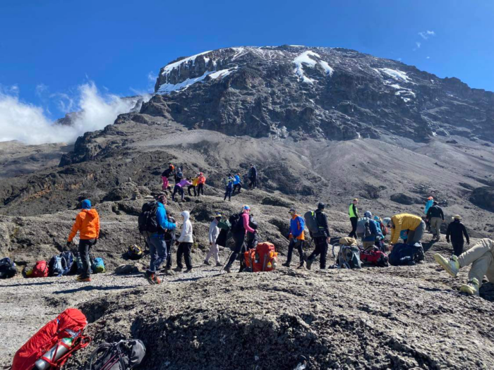 View of Kibo Peak on Mt. Kilimanjaro